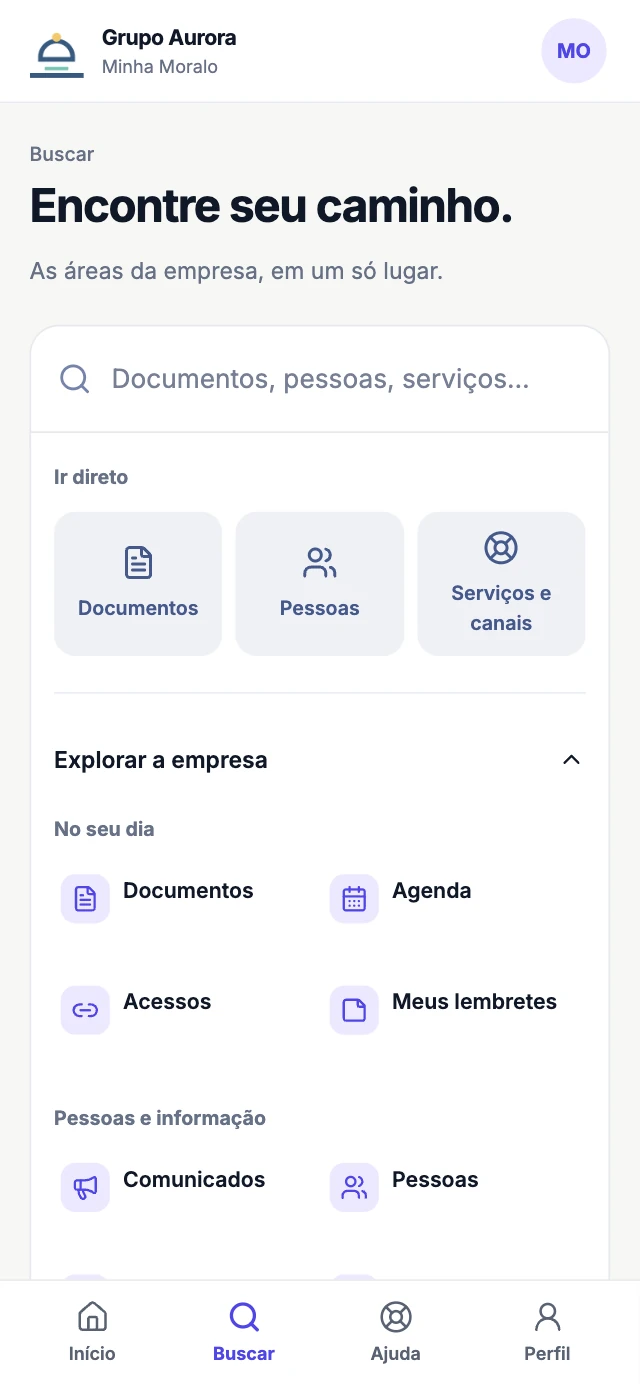 Busca real do Grupo Aurora na Moralo